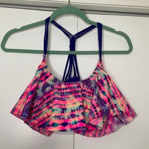 PINK bathing suit top, size large